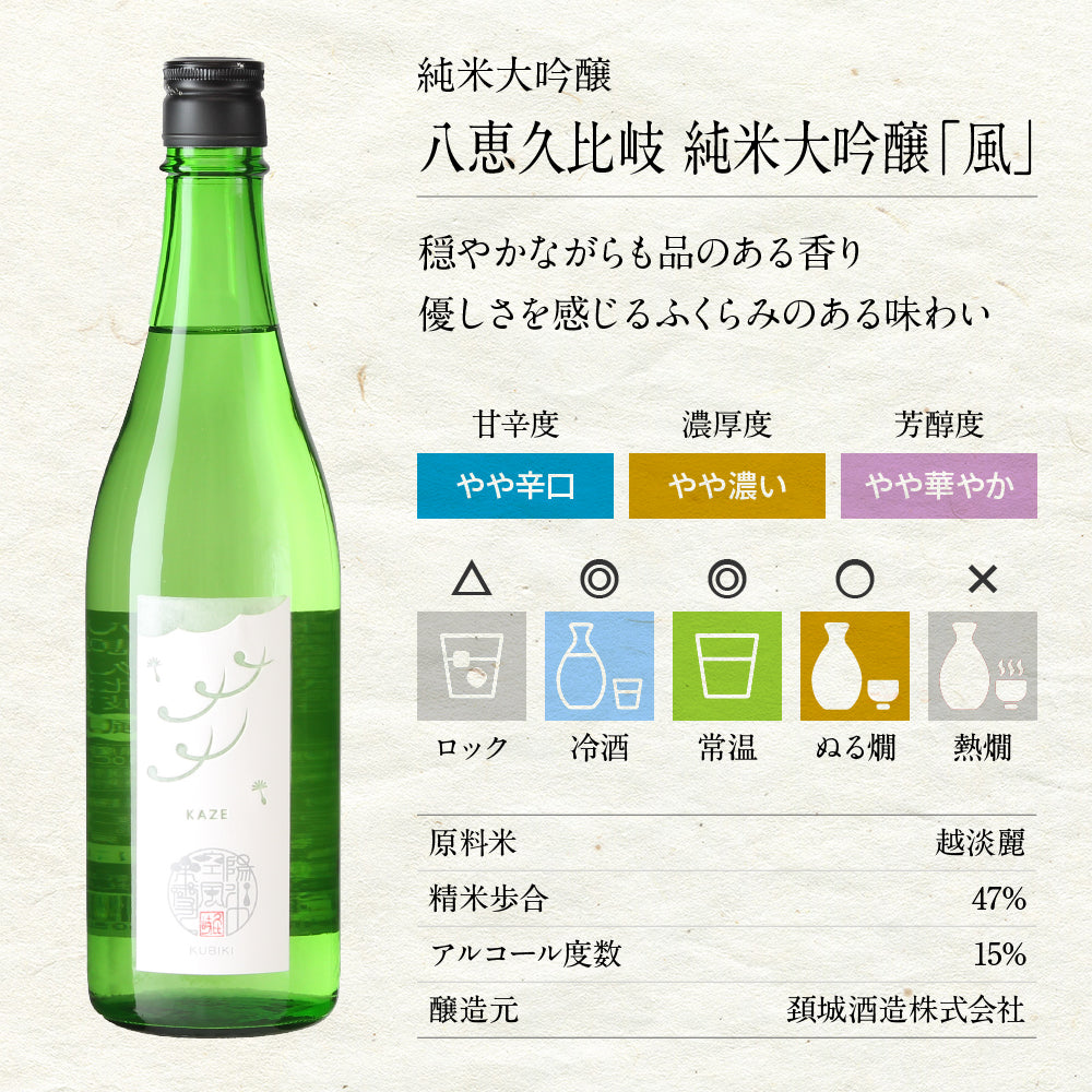 八恵久比岐「風-KAZE-」 純米大吟醸