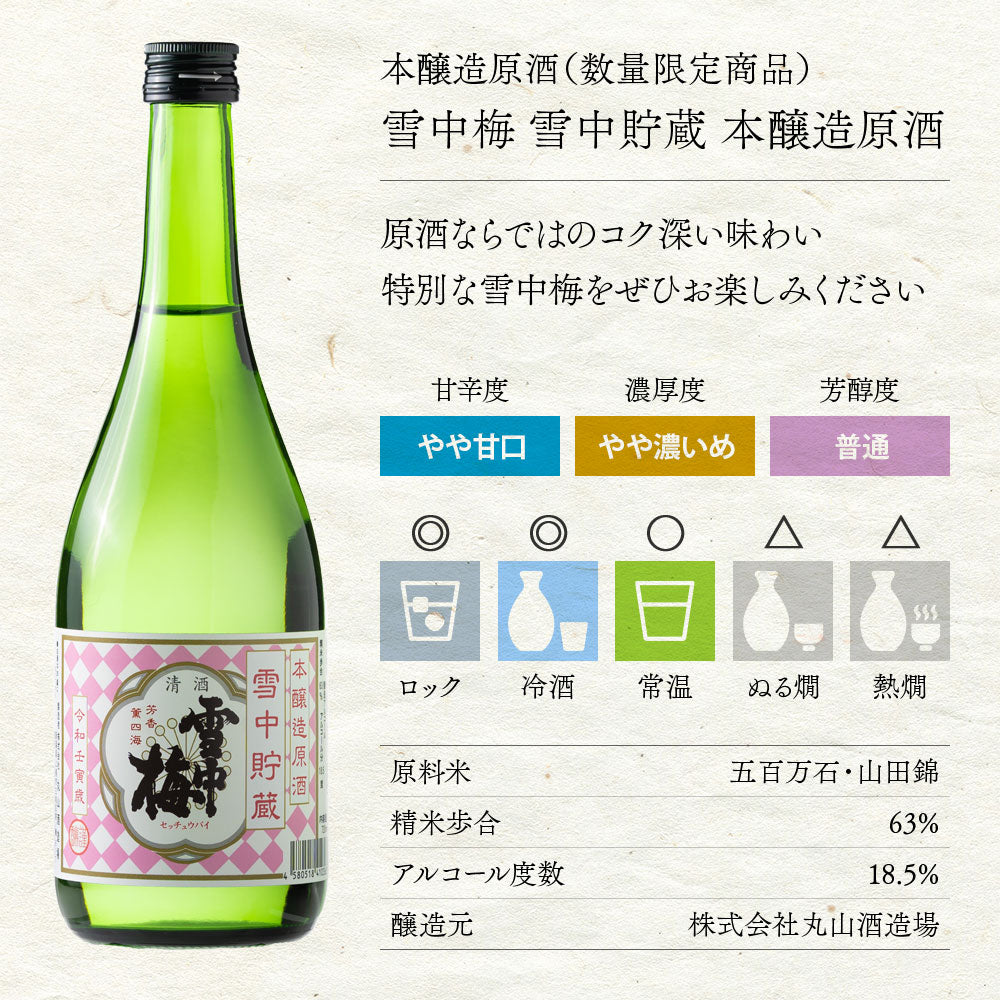 雪中梅 雪中貯蔵 本醸造原酒(数量限定)