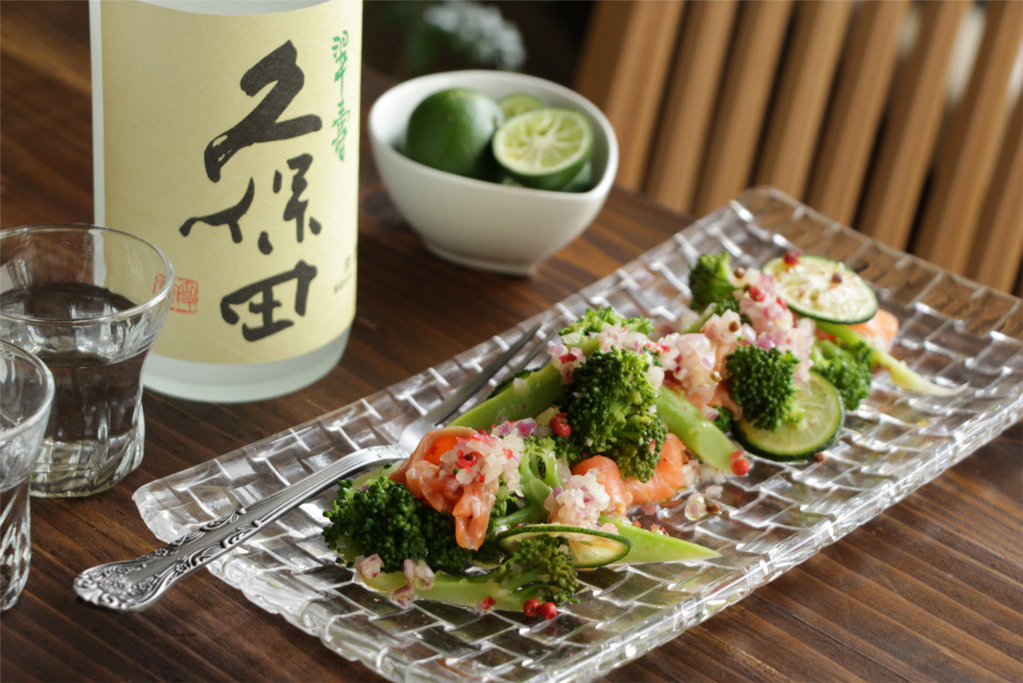 久保田 翠寿とスモークサーモン・ブロッコリーの冷製仕立て