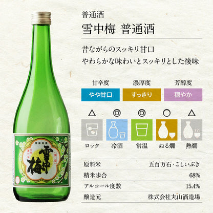 雪中梅　飲み比べセット　B（普通酒、本醸造、純米）