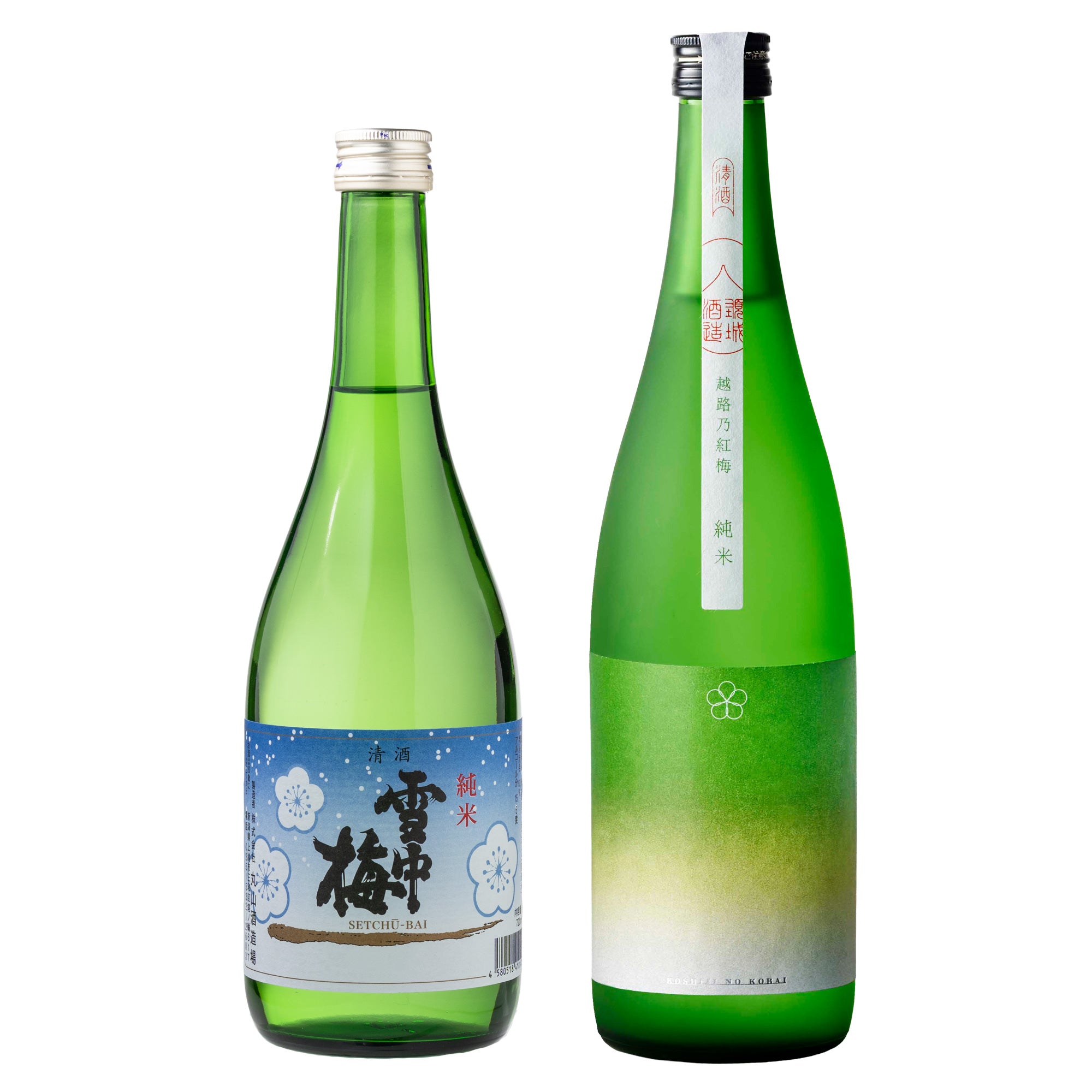 甘口・辛口 日本酒飲み比べセットB（雪中梅 純米、越路乃紅梅 純米