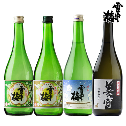 雪中梅　飲み比べセット　C（普通酒、本醸造、純米、美守）