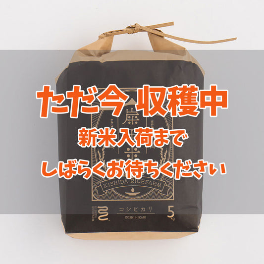 「まもなく新米販売スタートします」新潟・岸田米　「コシヒカリ」5kg