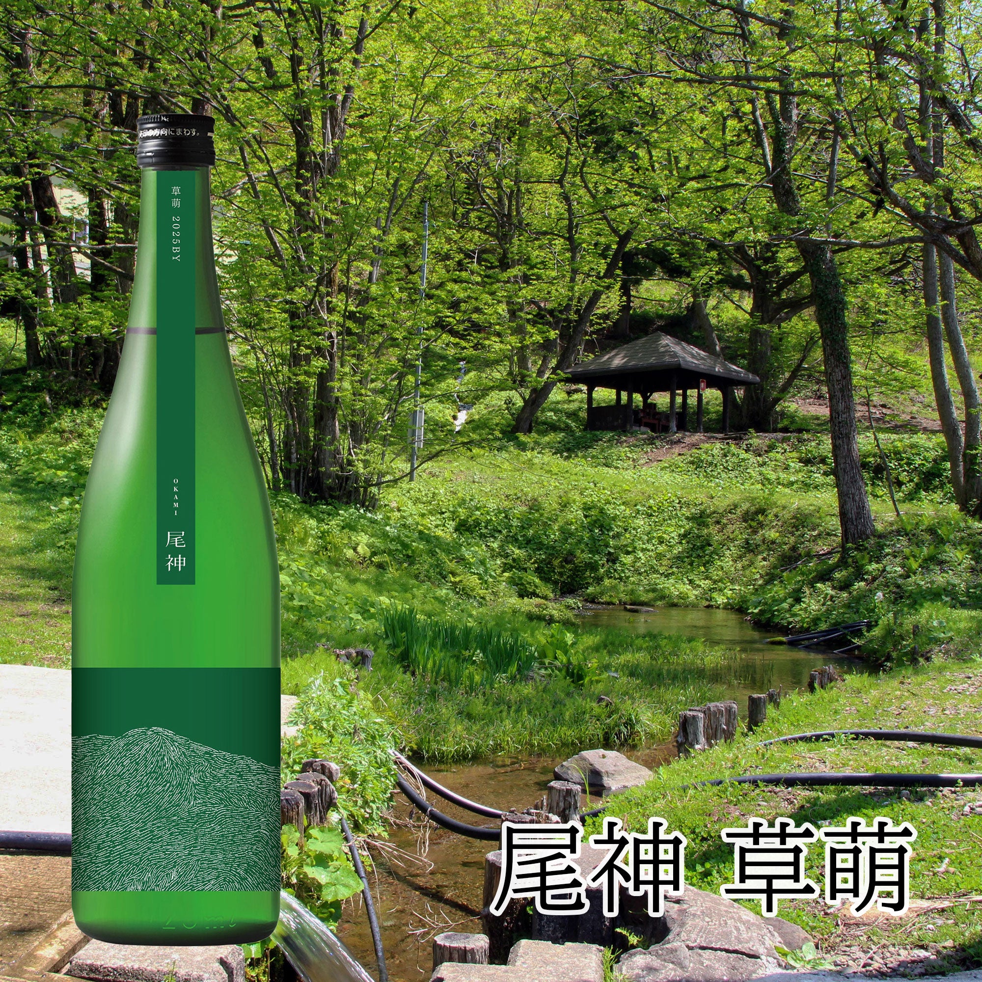 尾神 草萌（おかみ くさもえ）名水と新緑の瑞々しさに満ちた春を表現